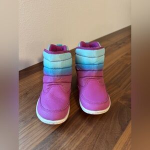 Merrell Kids Pink and Blue Rain & Snow Boots
